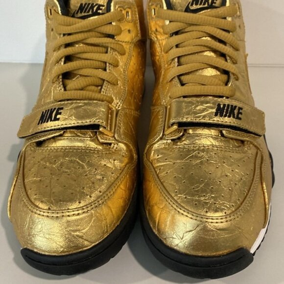Nike Air Trainer 1 Premium Qs NFL Super Bowl 50 Metallic Gold 840169-700 sz - Picture 11 of 16